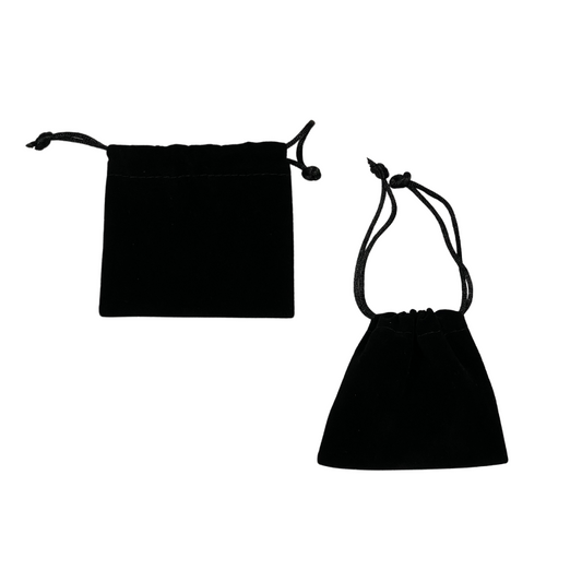 Velvet Pouch Gift Bags - Black - Multiple Sizes