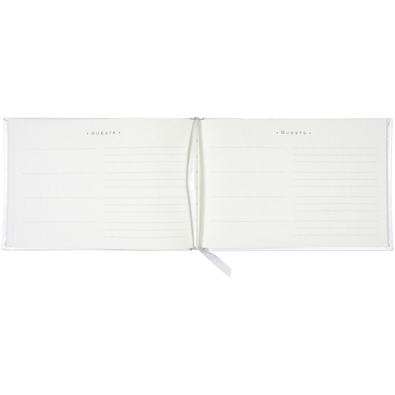 Peter Pauper White Leather Guest Book