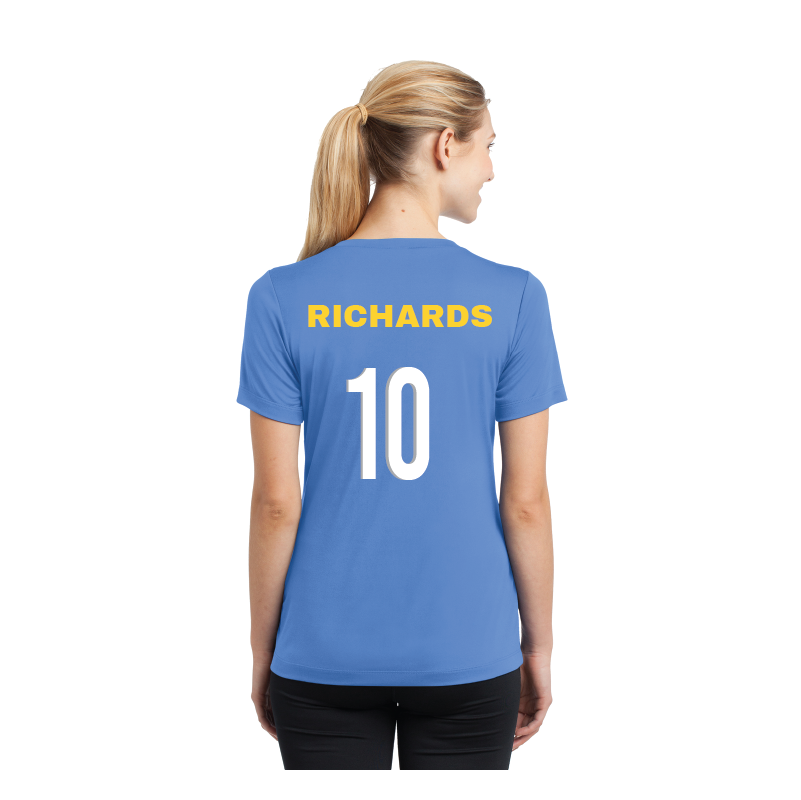 Football Fever Ladies Competitor V-Neck T-Shirt - Argentina