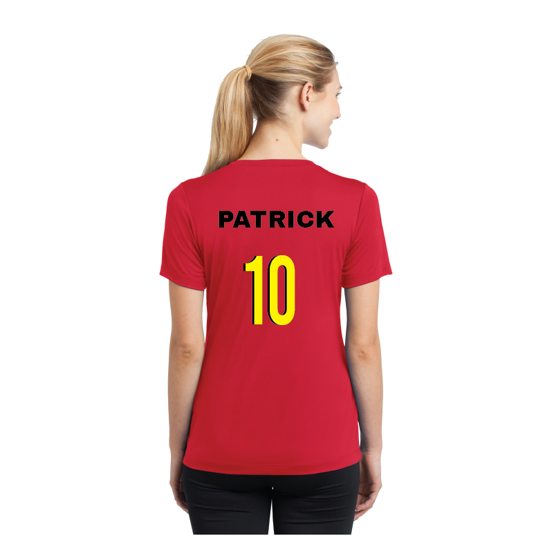 Football Fever Ladies Competitor V-Neck T-Shirt - Belgium