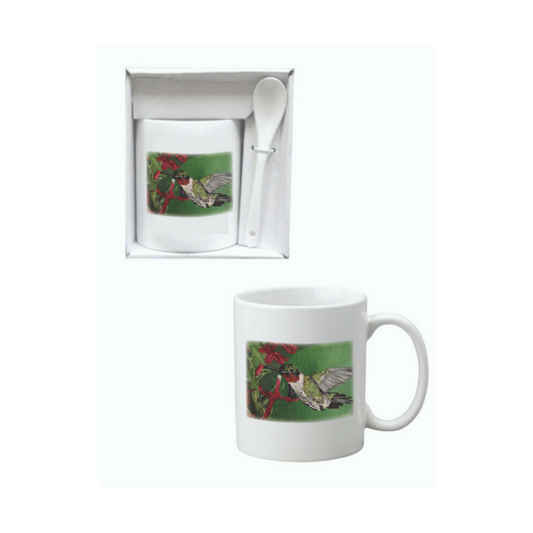 Ysharda Clement – Ceramic Mug & Spoon – Hummingbird