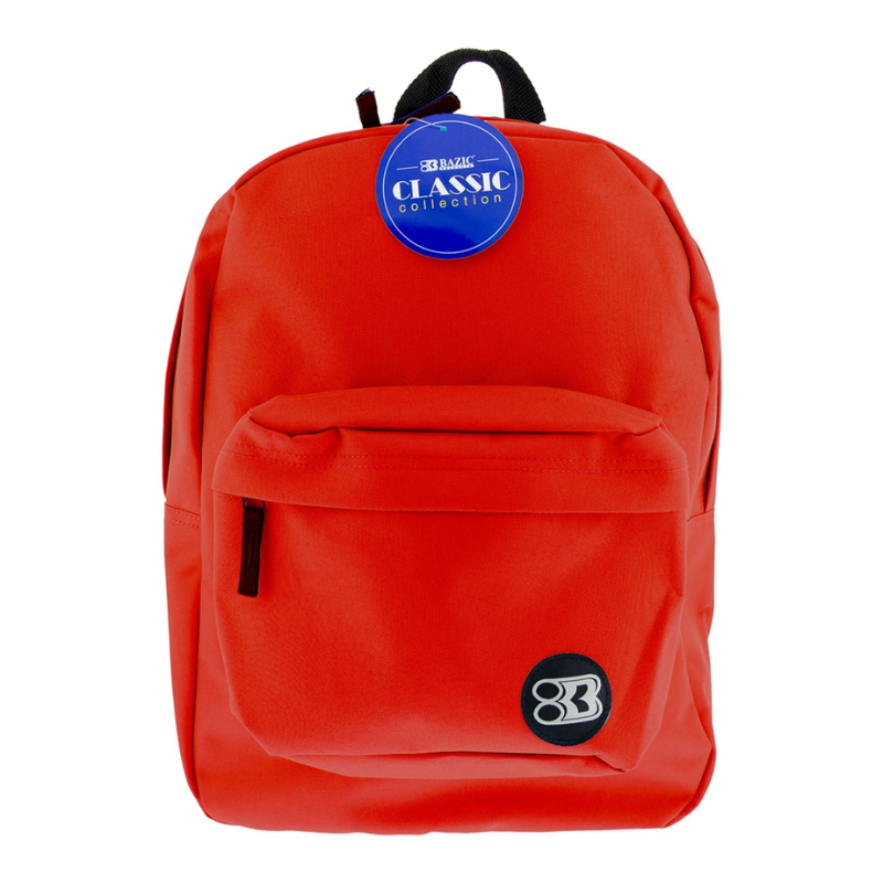 BAZIC 17" Classic Backpack - Red