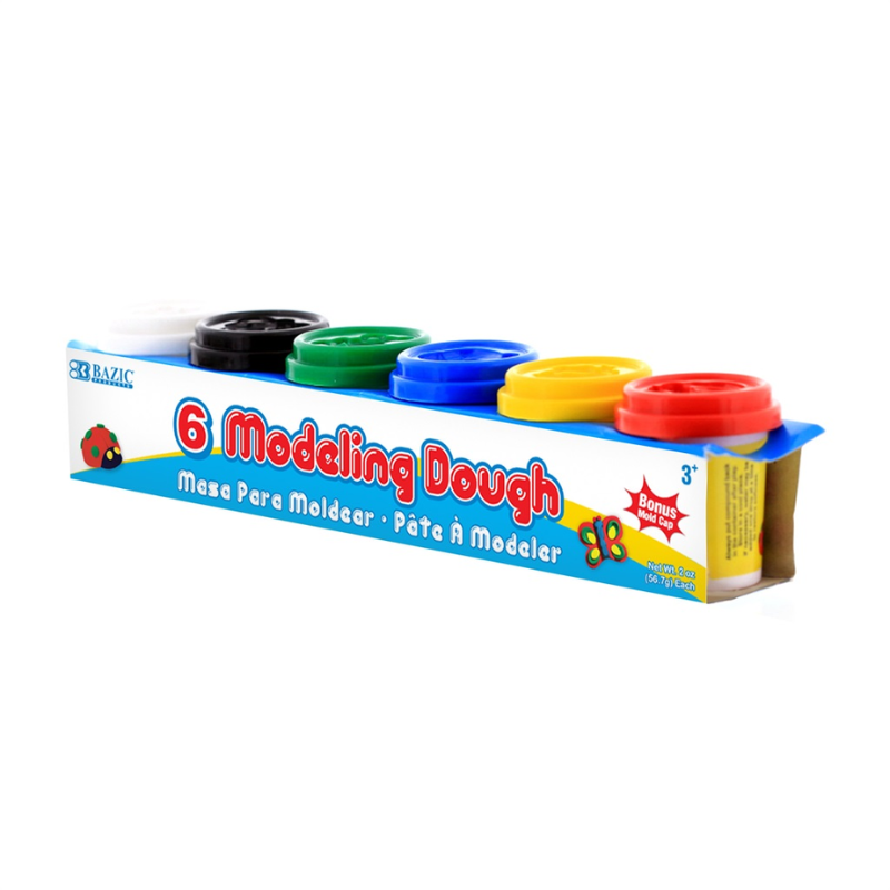 BAZIC 2oz Multicolour Modeling Dough (6/Pack)
